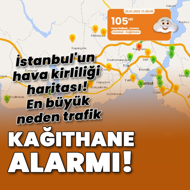 İstanbul'un hava kirliliği haritası! En büyük neden trafik!