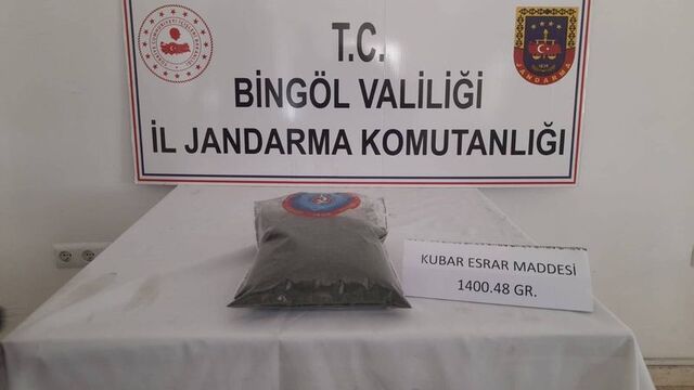 Bingöl'de 1 kilo 400 gram esrar ele geçirildi