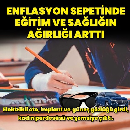 Enflasyon sepeti güncellendi