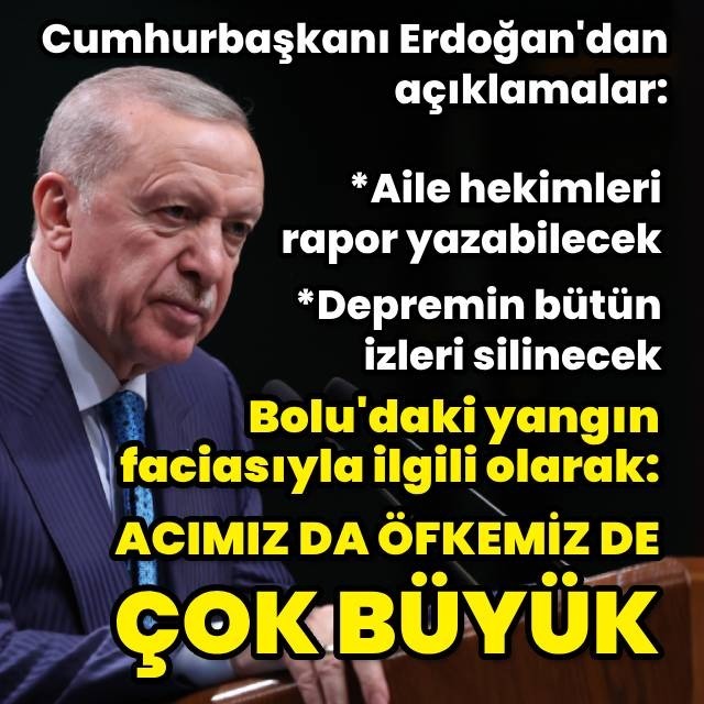 Cumhurbaşkanı Erdoğan'dan açıklamalar