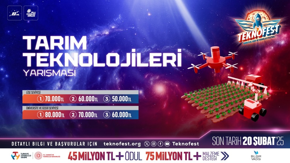 TEKNOFEST Tarım Teknolojileri Yarışması'na başvurular devam ediyor