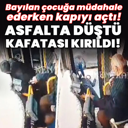 Bayılan çocuğa müdahale ederken kapıyı açtı!