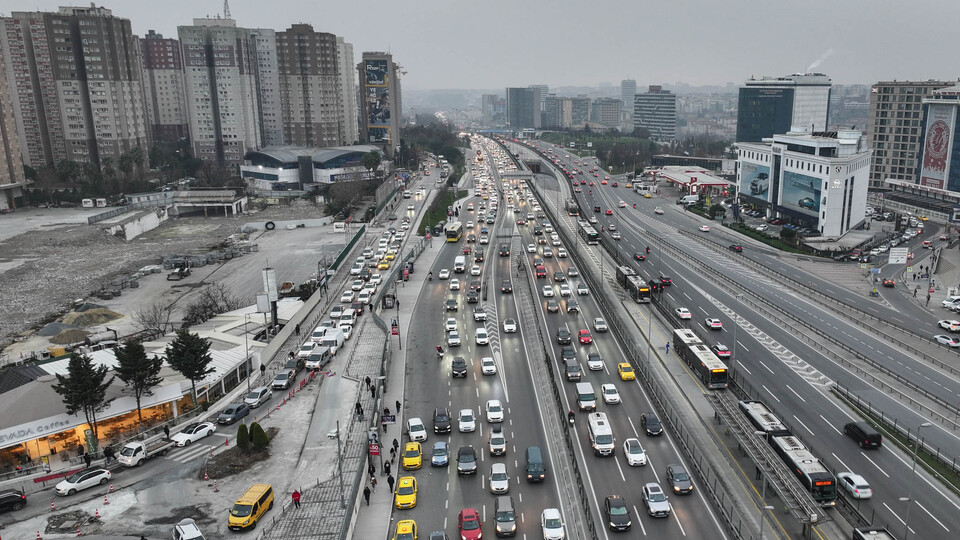 İstanbul'da trafik yoğunluğu