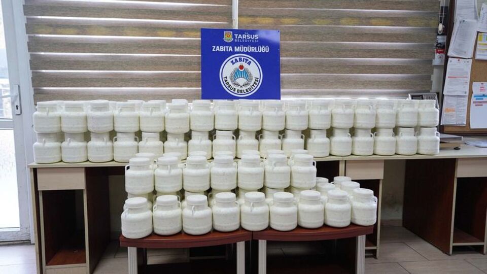 Menşei belli olmayan peynir ele geçirildi