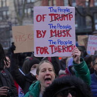 New York'ta Trump ve Musk protestosu