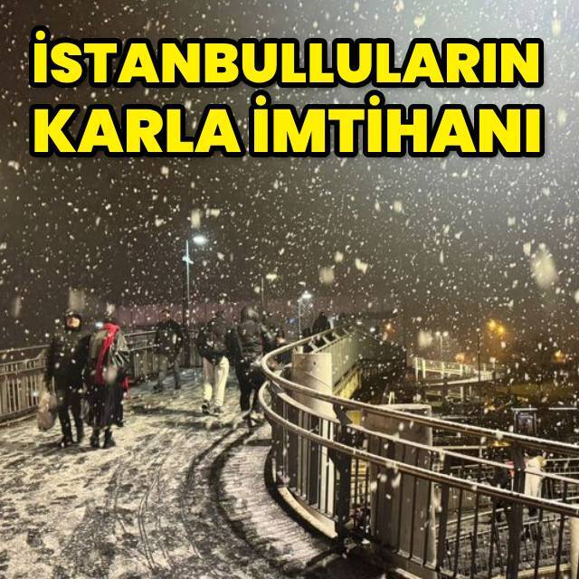İstanbulluların karla imtihanı