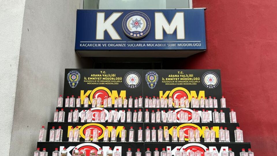 Adana'da sahte içki ele geçirildi