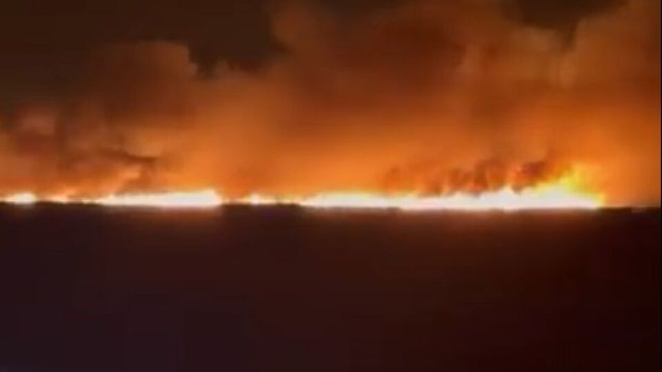 Göksu Deltası'nda sazlık yangını