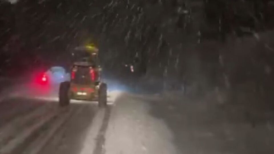 Adıyaman-Malatya karayolunda ulaşıma kar engeli