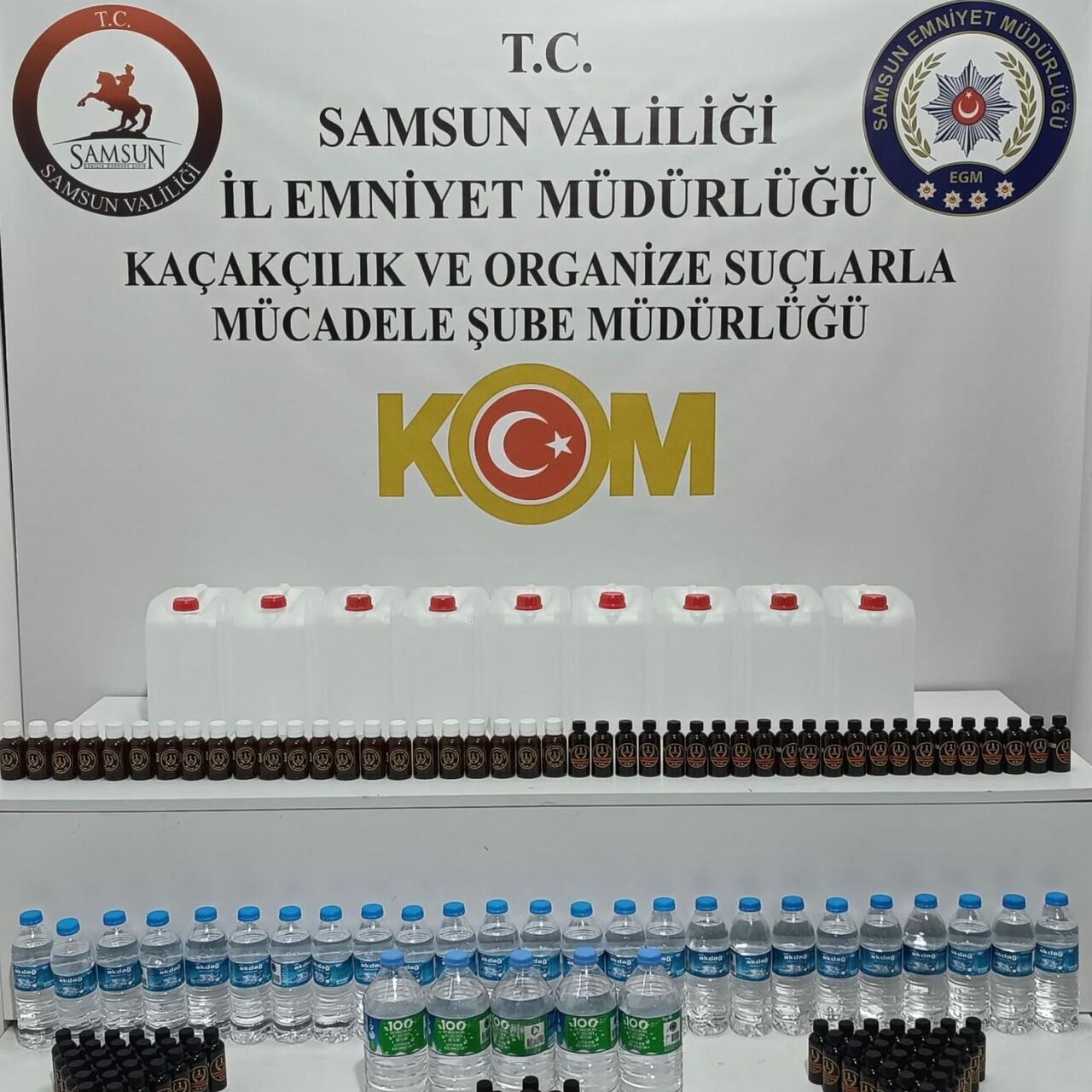 Samsun’da sahte alkol operasyonu
