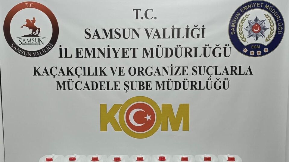 Samsun'da sahte alkol operasyonu