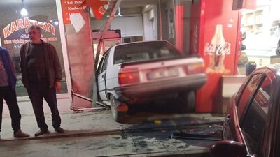 Kontrolden çıkan araç fırına girdi