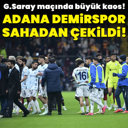 Adana Demirspor sahadan çekildi!