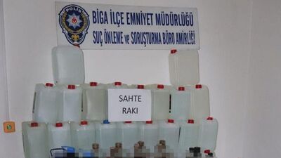 Çanakkale'de sahte içki operasyonu