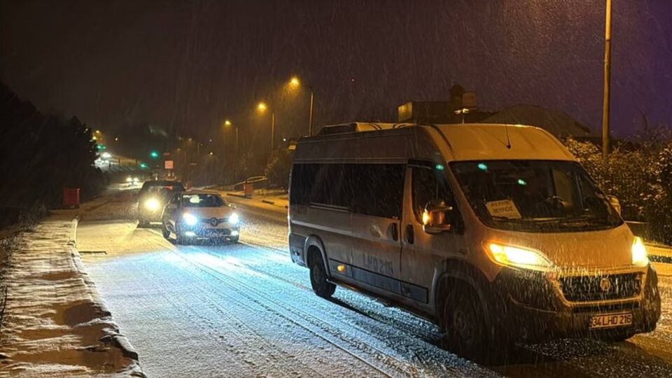 Beykoz'da kar yağışı