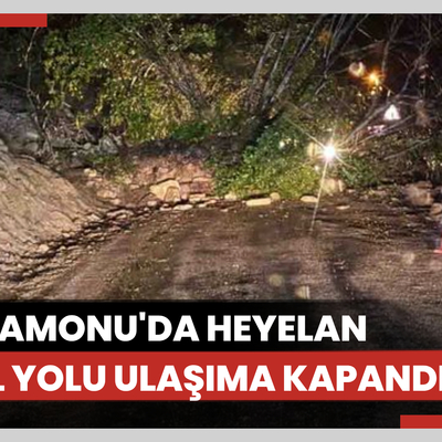 Kastamonu'da heyelan; iki ilçe arasındaki sahil yolu ulaşıma kapandı