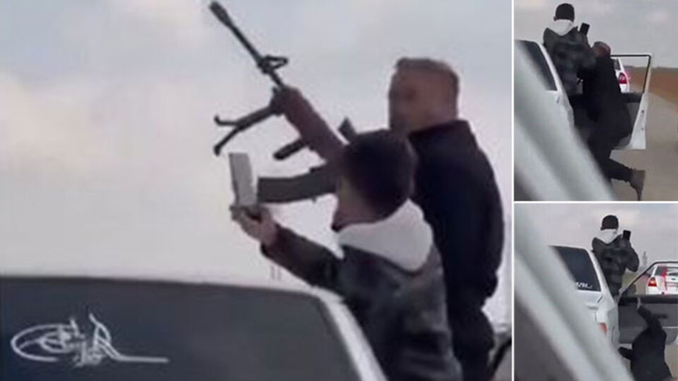 Düğün konvoyunda havaya ateş açarken düştü!