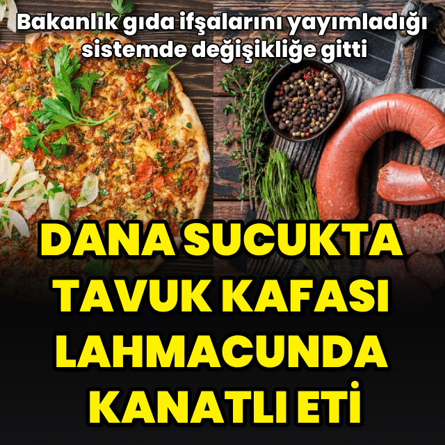  Dana sucukta tavuk kafası, lahmacunda kanatlı eti