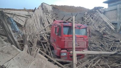 Tokat'ta garajın çatısı çöktü