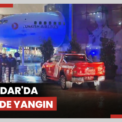 Üsküdar'da AVM'de yangın