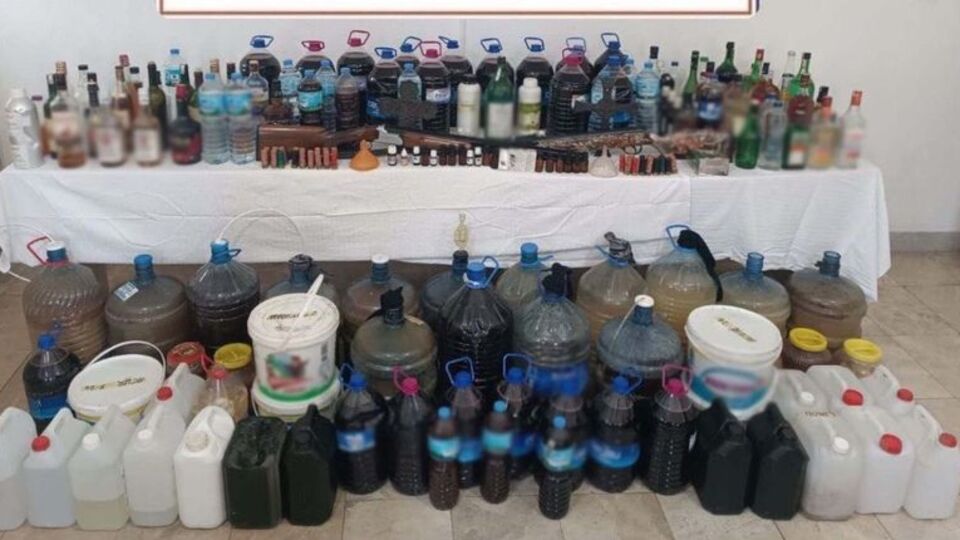 555 litre 'sahte içki' ele geçirildi