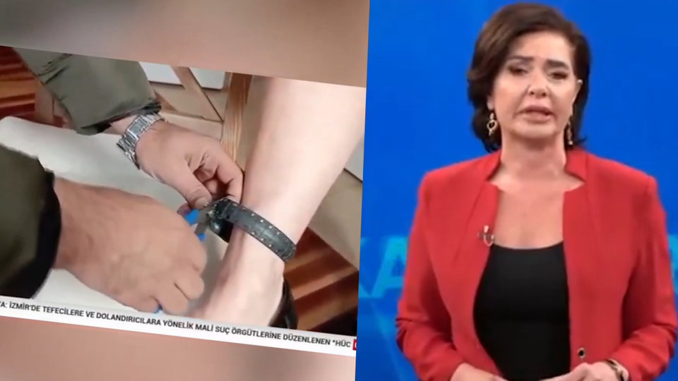 Kelepçenin çıkarıldığı anları paylaştı