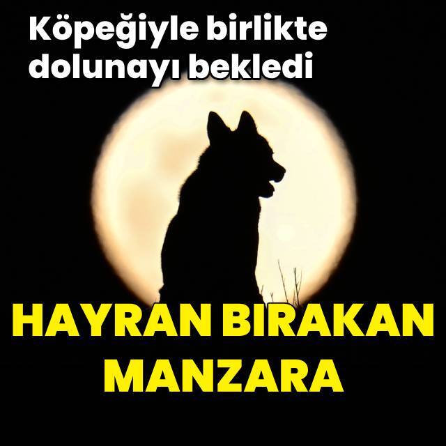 Artos Dağı'nda yükselen dolunay hayran bıraktı