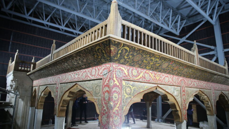 Selimiye Camisi'nin müezzin mahfili restore ediliyor