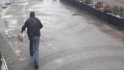 Sakat dilenci zabıtayı görünce koştu