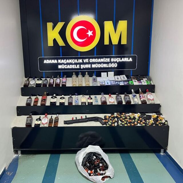 Adana'da kaçak içki ve etil alkol ele geçirildi