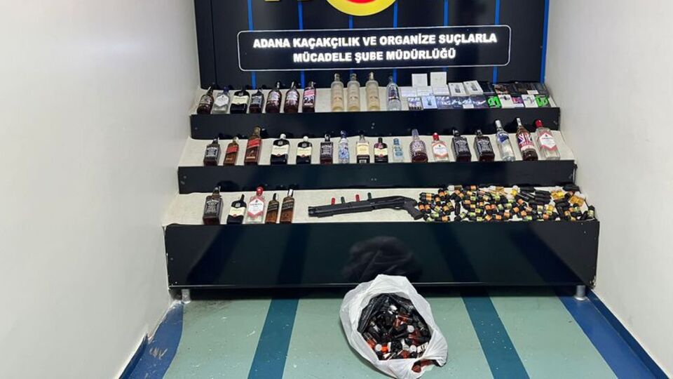 Adana'da kaçak içki ve etil alkol ele geçirildi