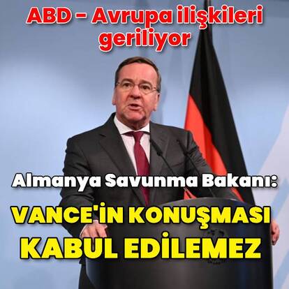 Almanya: ABD Başkan Yardımcısının sözleri kabul edilemez