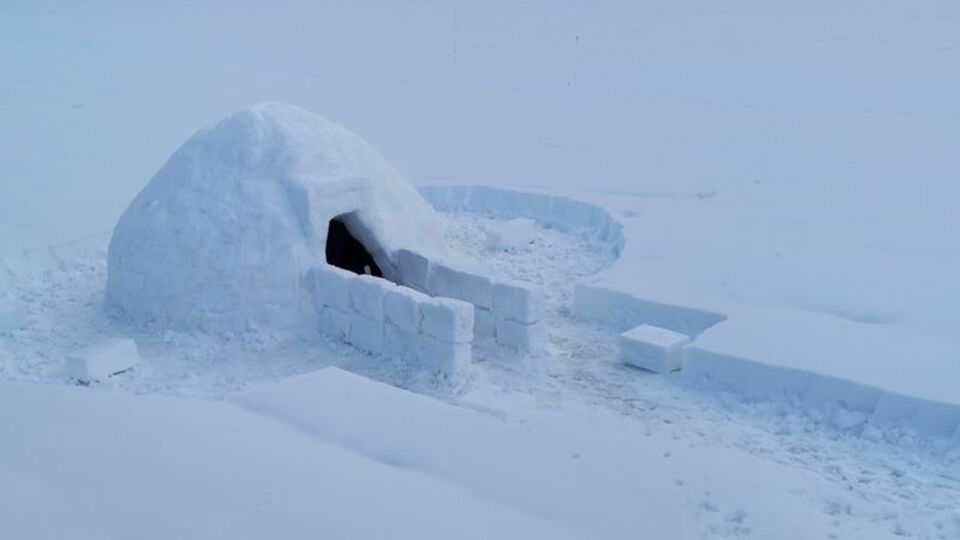 Samsun'da 'iglo ev' yaptılar