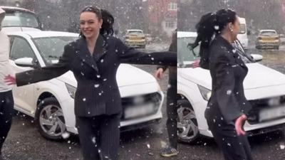 Karda kendinden geçti