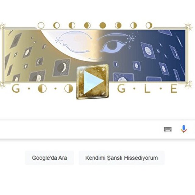 Ayın evrelerine özel Doodle!