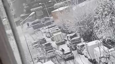 Aynı sokakta 2 günde 6 kaza kameralarda