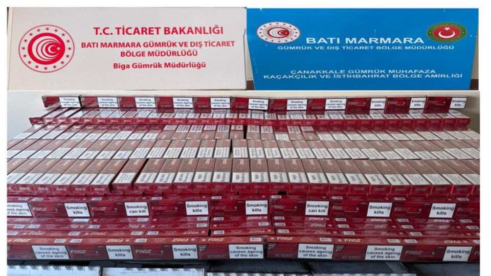 Gemide 750 karton kaçak sigara ele geçirildi