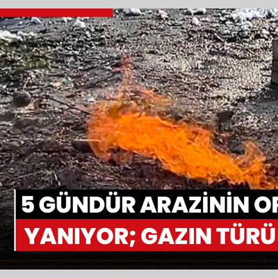 5 gündür arazinin ortasında yanıyor; gazın türü araştırılıyor