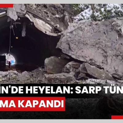 Artvin'de heyelan: Sarp tüneli ulaşıma kapandı