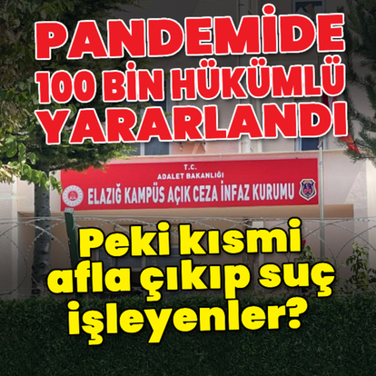 Pandemide 100 bin hükümlü yararlandı