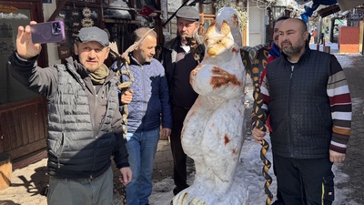 Baston ustasından kardan sincap