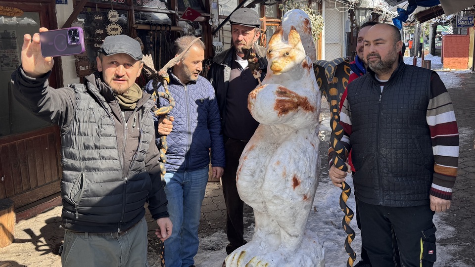 Baston ustasından kardan sincap