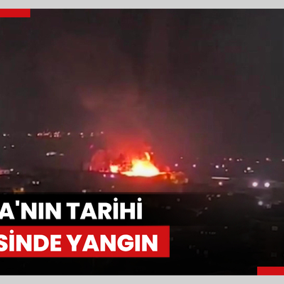Bursa'nın tarihi kalesinde yangın