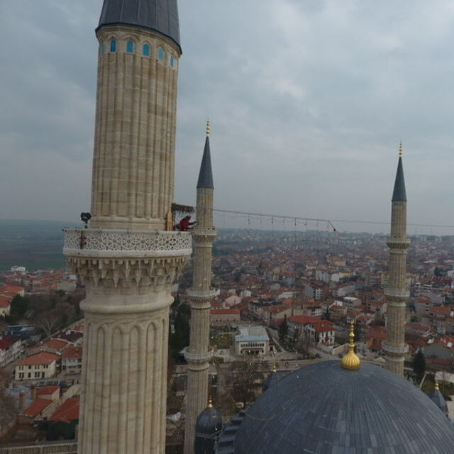 "Son mahyacı" Selimiye minaresinde