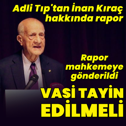 İnanç Kıraç için vasi raporu