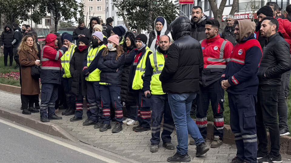 Maltepe Belediyesi işçilerinden protesto