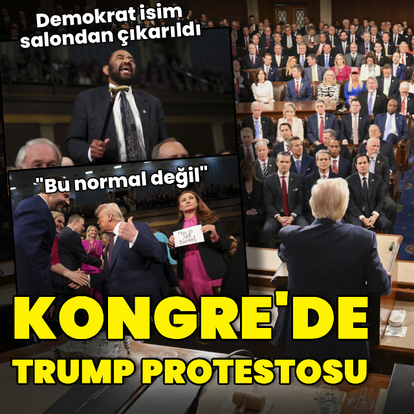 Trump'a Kongre'de protesto