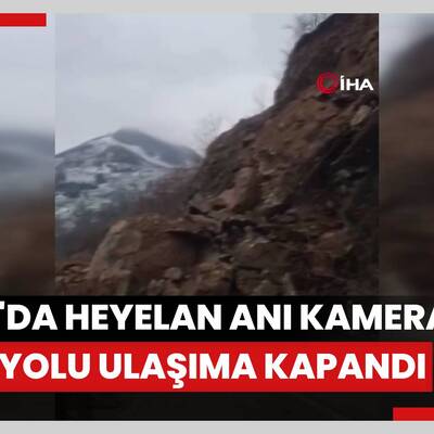 Ordu'da heyelan anı kamerada: Karayolu ulaşıma kapandı