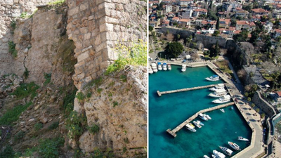 Tarihi Kaleiçi surlarında çökme riski!