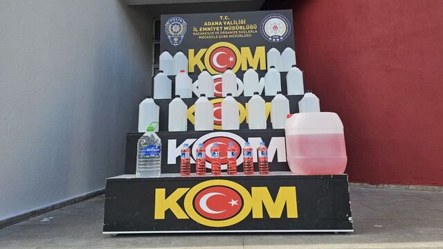 Adana'da sahte içki ele geçirildi